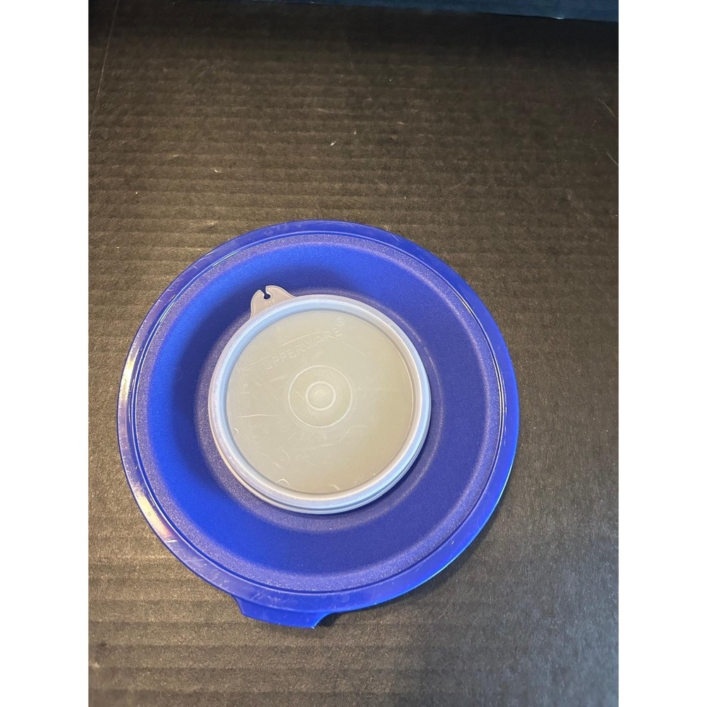 Tupperware Mix N Store Replacement Lid Insert Batter Blue White 1628D-2